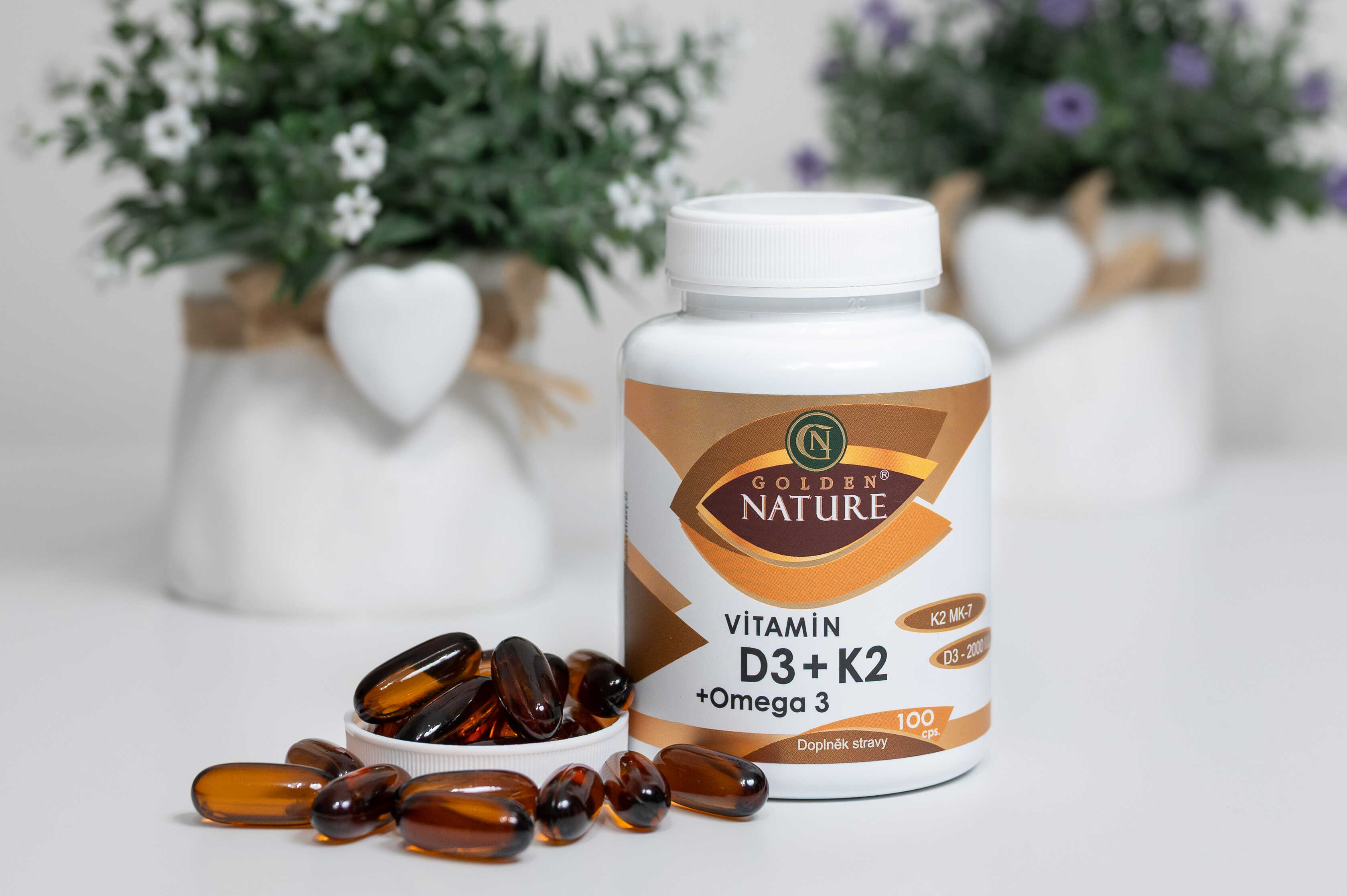 Golden Nature vitamin d3+k2+omega